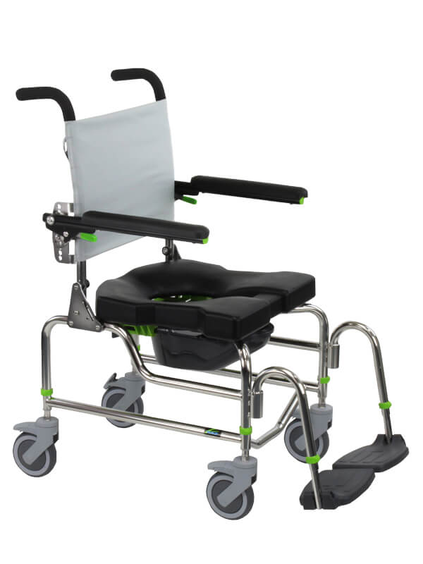 Raz-AP Attendant Propel Mobile Shower Commode Chair